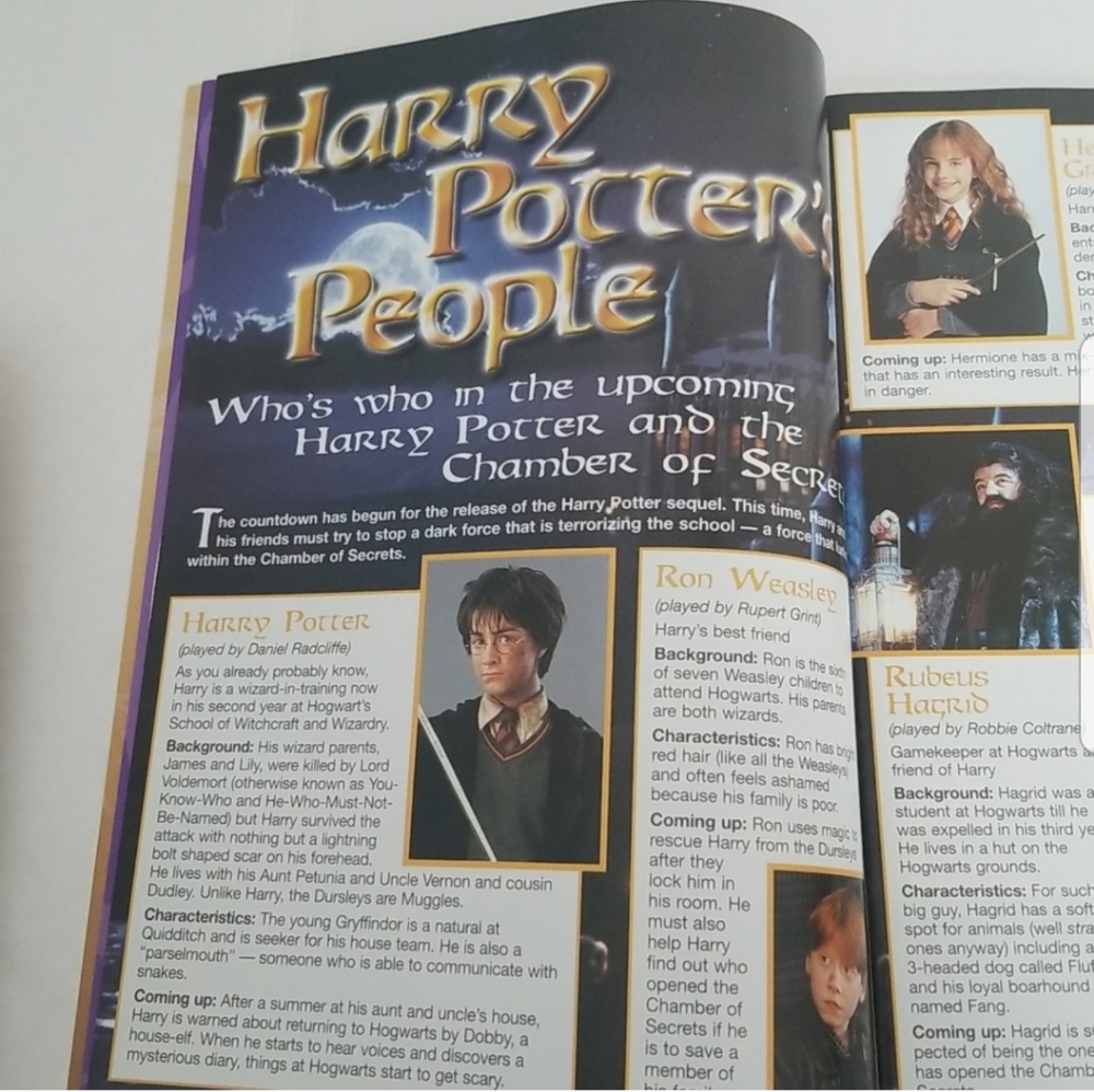 📚 Vintage Kids Tribute Magazine Harry Potter and the Chamber of Secrets 📚 Y2K - Picture 3 of 7